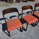 6 Baumann sled chairs in rosewood from the 1960s.