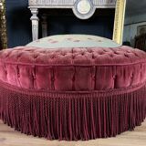 Napeolon III pouf in padded velvet - xix