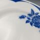Série de 6 assiettes vintage art deco Digoin Sarreguemines Corsica fleurs bleues