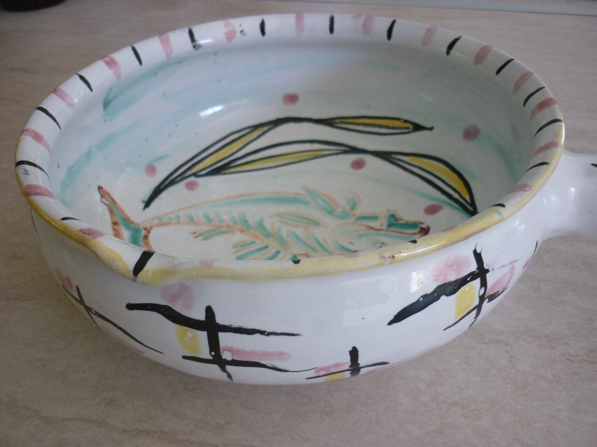 Seaweed and fish dish/pan Vallauris