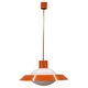 1970s Czechoslovak mid-century orange opaline glass pendant lamp