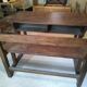 Desk school desk double wood massif 30/40 years