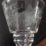 Ensemble de 12 verres vintage gravés