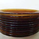 12 Arcoroc Sierra Ambre dessert plates