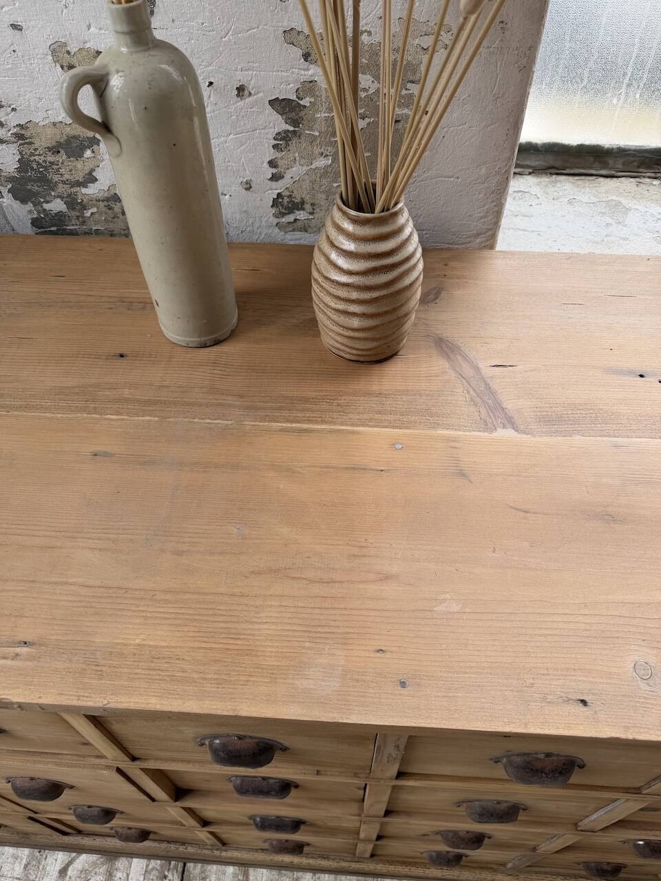Meuble de métier pin XL années 50