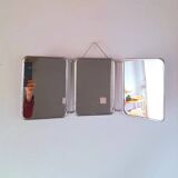 1950s triptych barber's mirror