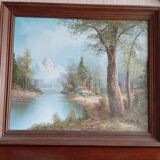 Oil on canvas signed l.harding