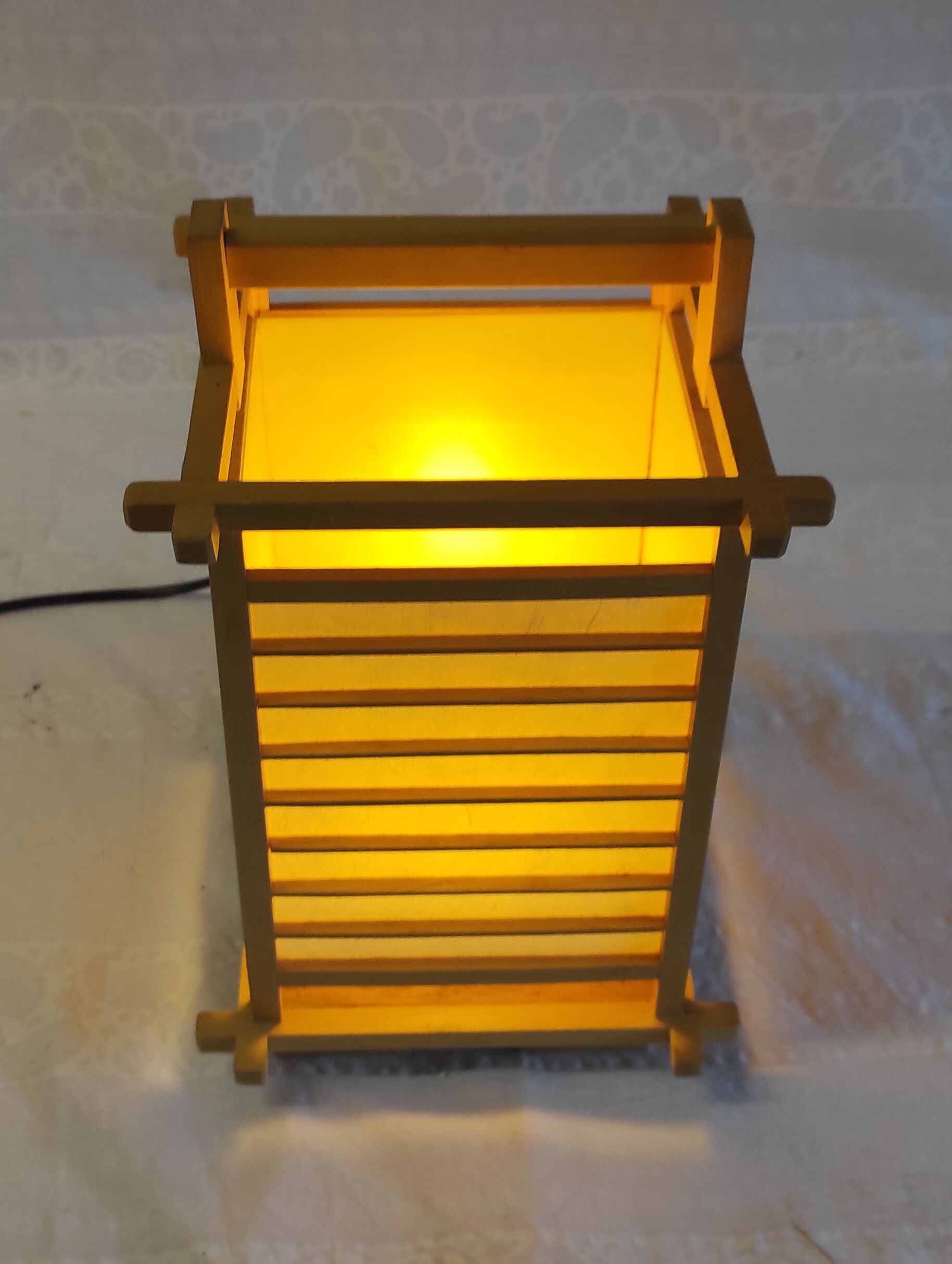 Japanese style bedside lamp – 70s/80s