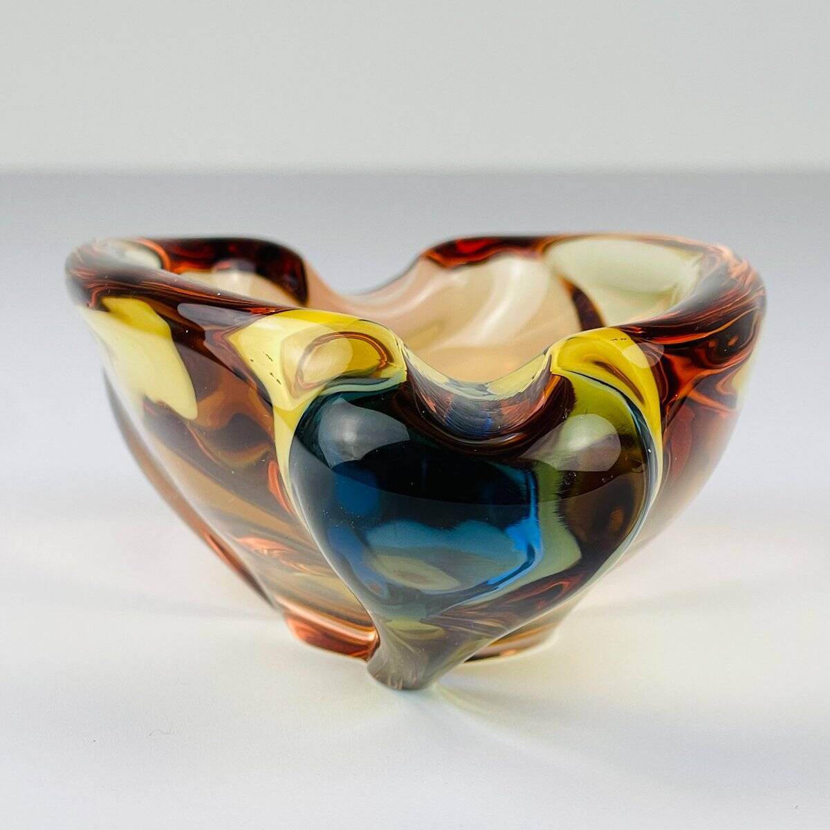 Bohemian Romana Ashtray by Hana Machovska for Mstisov Glassworks, 1960s