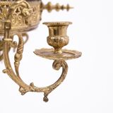 Brass chandelier from the first half of the 20th century.