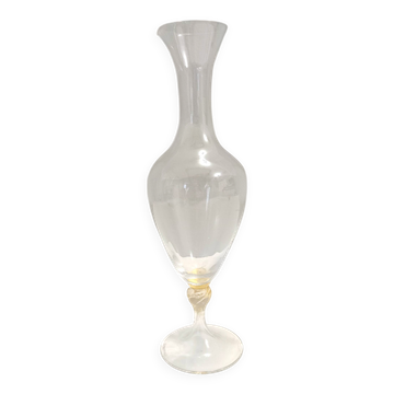 Vase pichet en verre transparent et de Murano de La Murrina avec feuille d'or, Ita