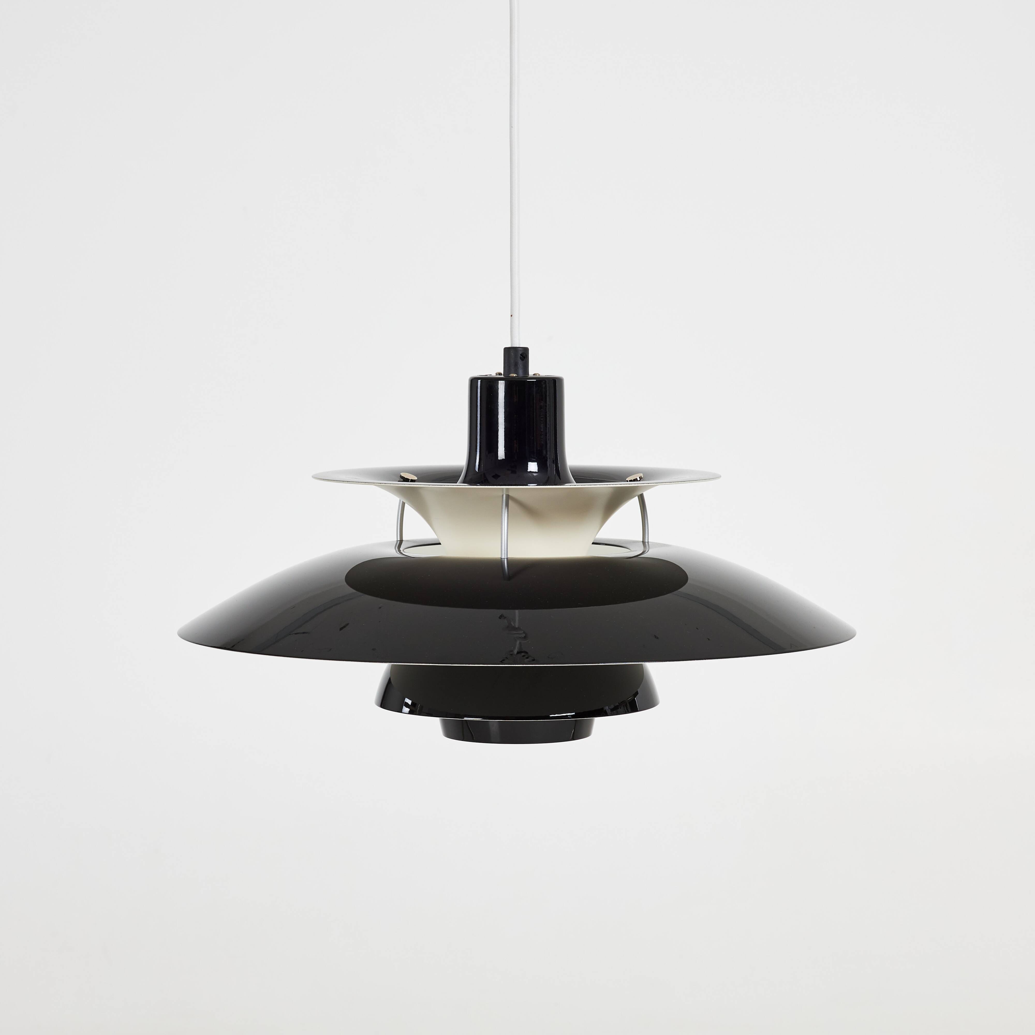 Louis Poulsen ph5 pendant light | Poul Henningsen | restoration | black