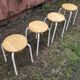 Suite de 4 tabourets style industriel bois et métal