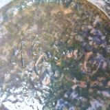 Ceramic ball vase signed Jean Pierre Gasnier dit Pierg Blue green pink