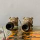 Pair of brass lamp bases - mid-century.