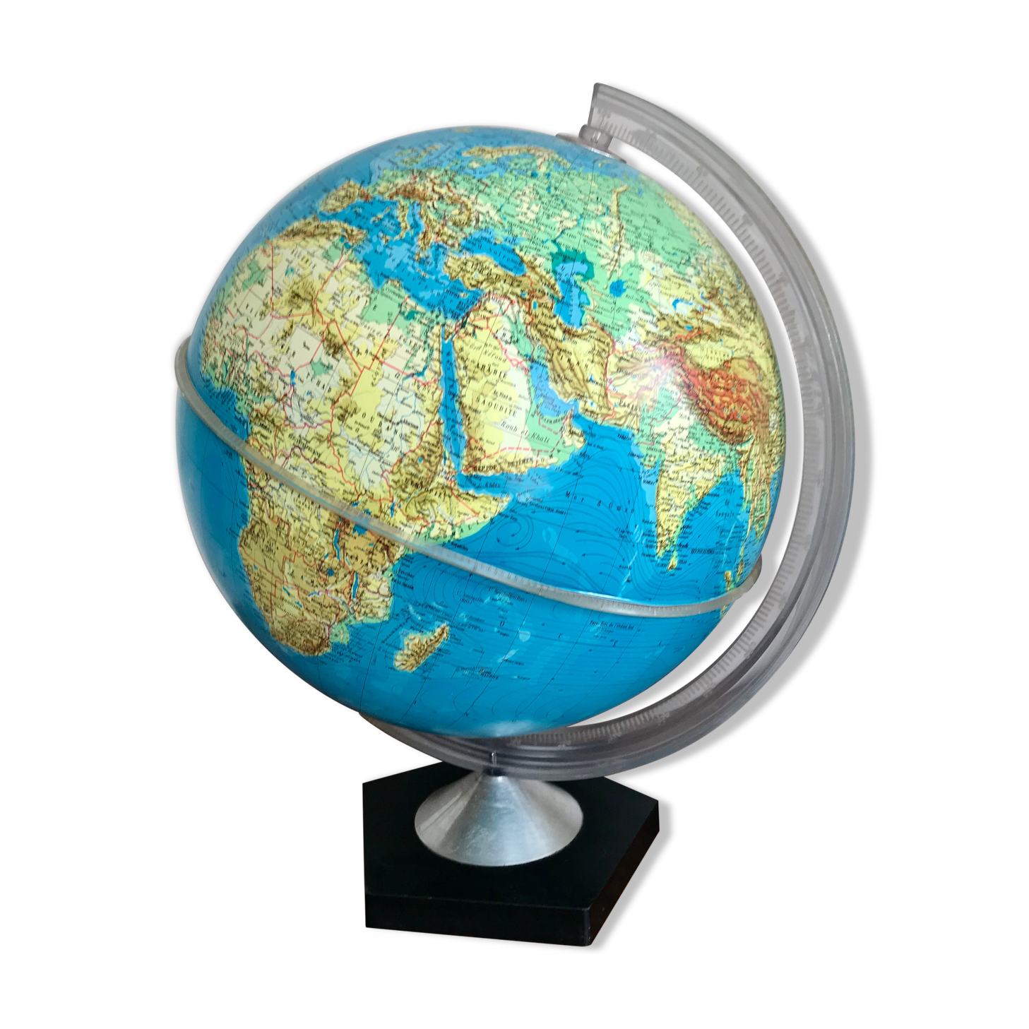 Globe terrestre lumineux vintage