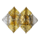Amber glass and brass wall light by Mazzega, set of 2.
