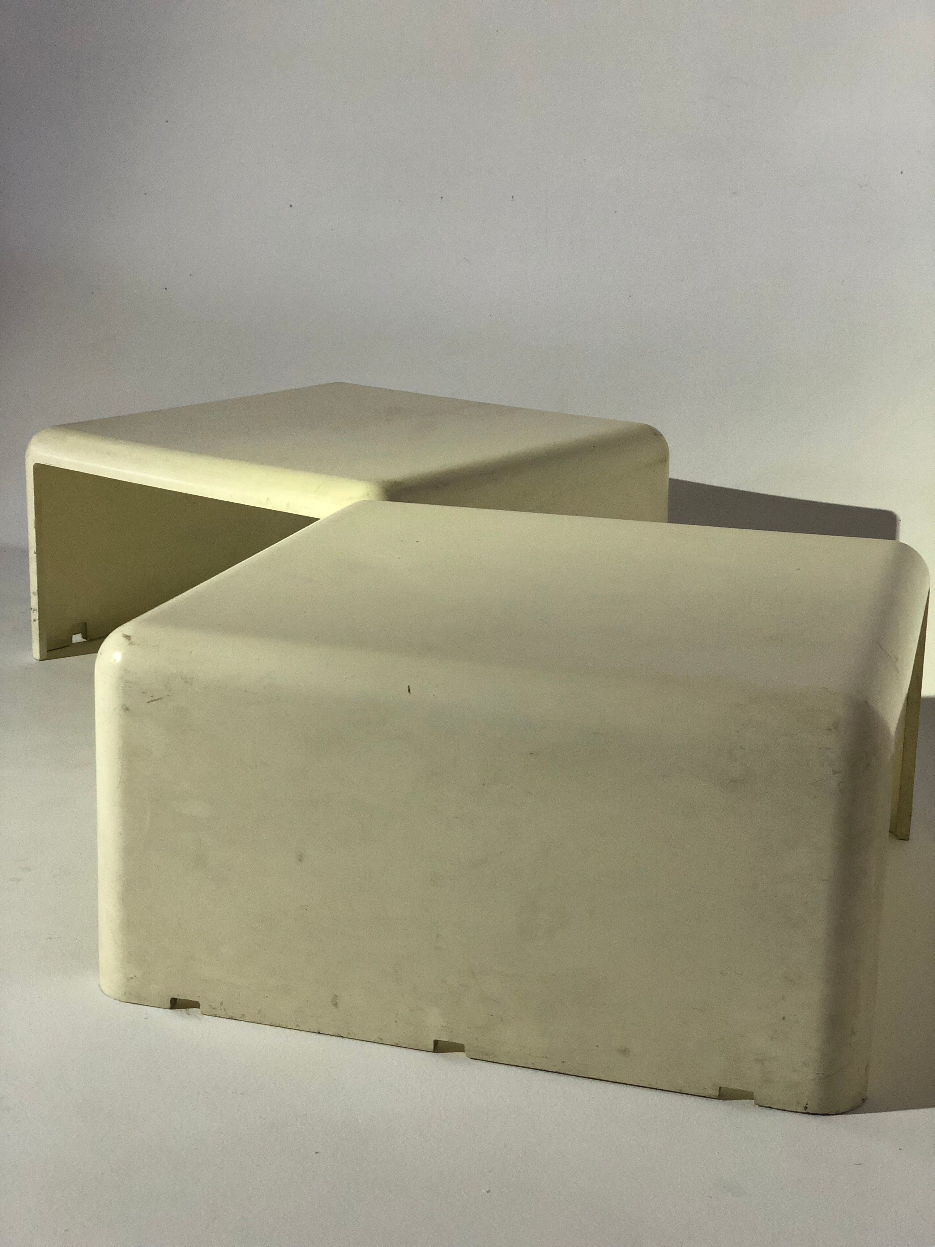 Pair of vintage coffee table made entirely of plastic - 1970/80