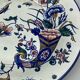 Plate gien with cornucopia decoration insect peacock butterfly