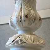 Pair of Large Candlesticks Candle Holders Turned Wood Carved Bleached