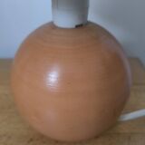 Vintage walnut wood ball lamp