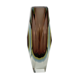 1960s Astonishing Vase in Murano Glass By Flavio Poli for Seguso. Made in Italy