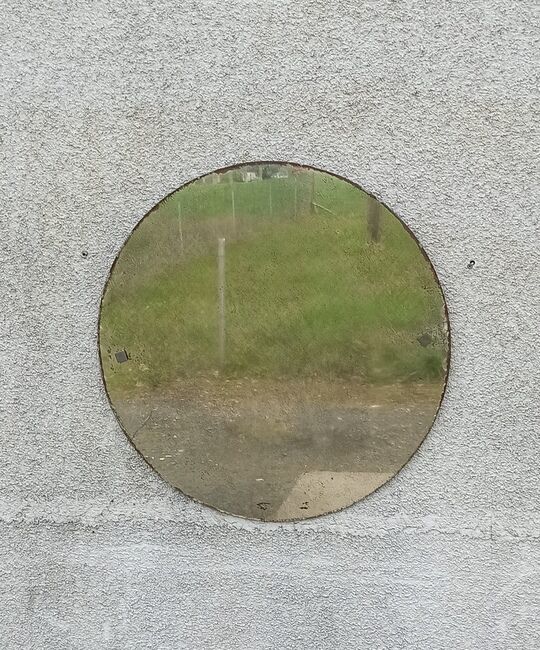 Old round mirror