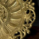 Footed fruit bowl in brass – relief mythological decoration – sty