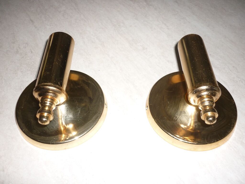 Pair of gold wall sconces