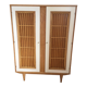 Armoire bois et rotin