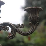 Pair of vintage candlesticks, baroque rococo style.