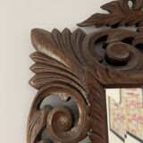 Carved wooden mirror