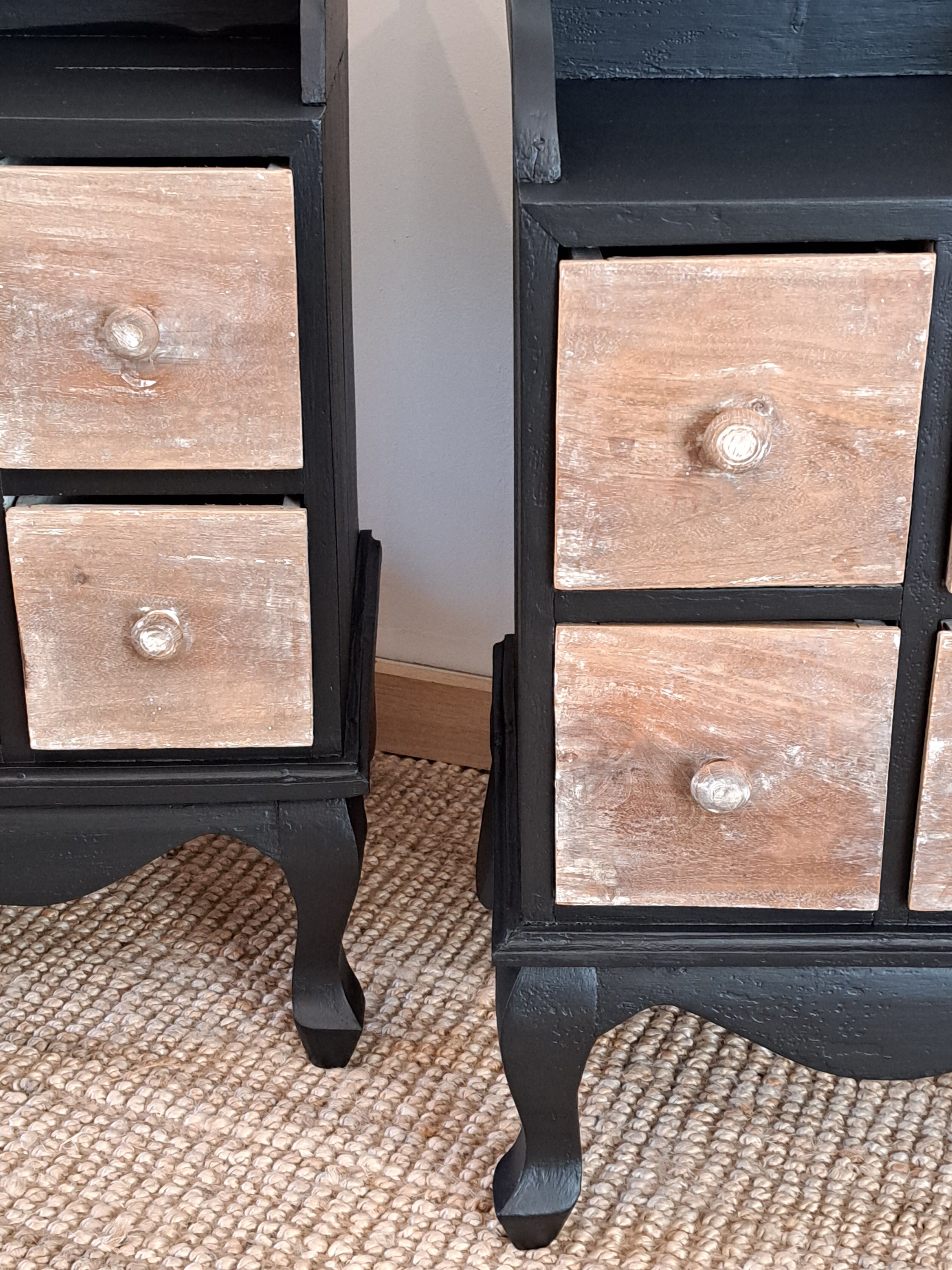 Pair of stylish bedside tables