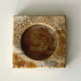 Square ashtray / empty vintage marble pocket
