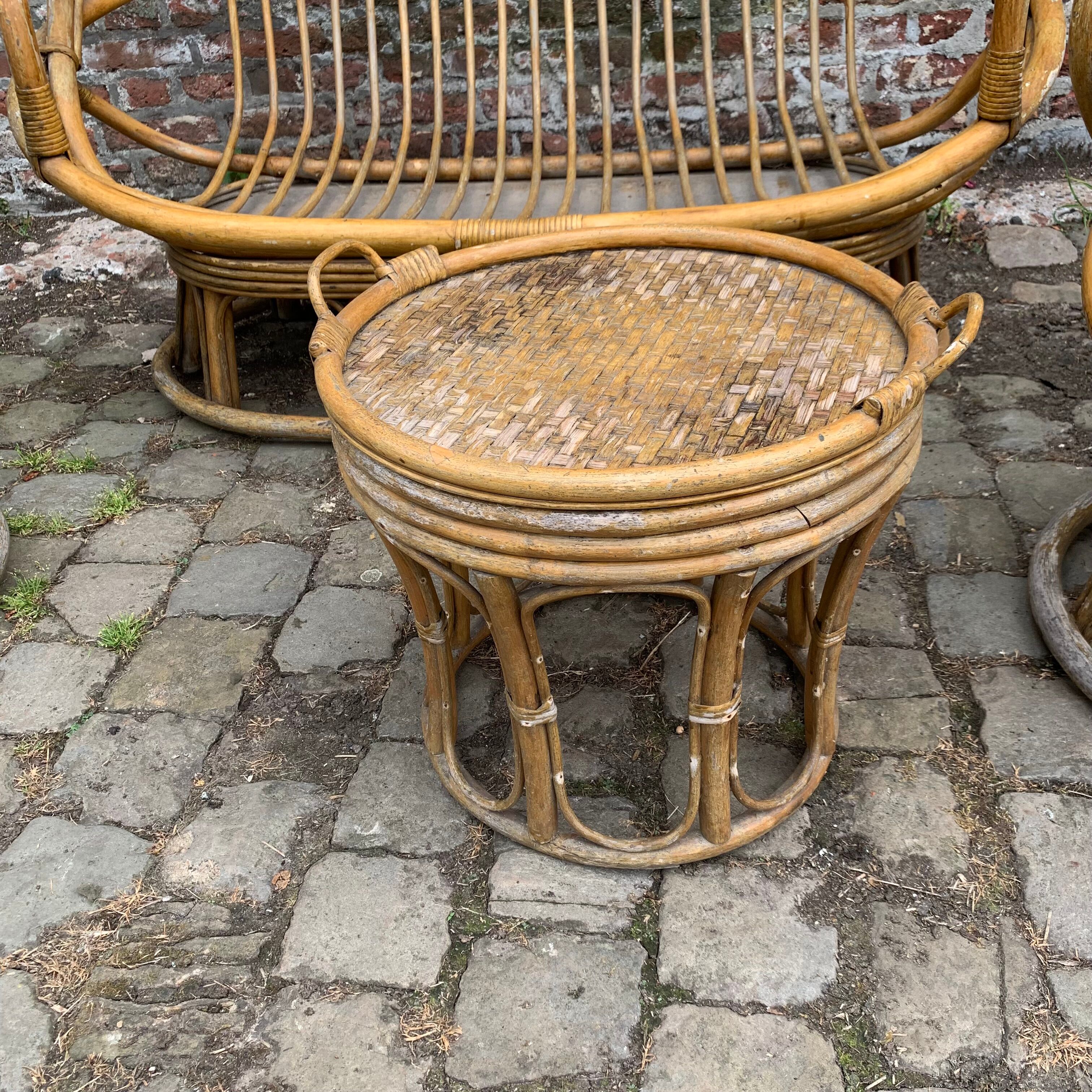 Rattan garden furniture