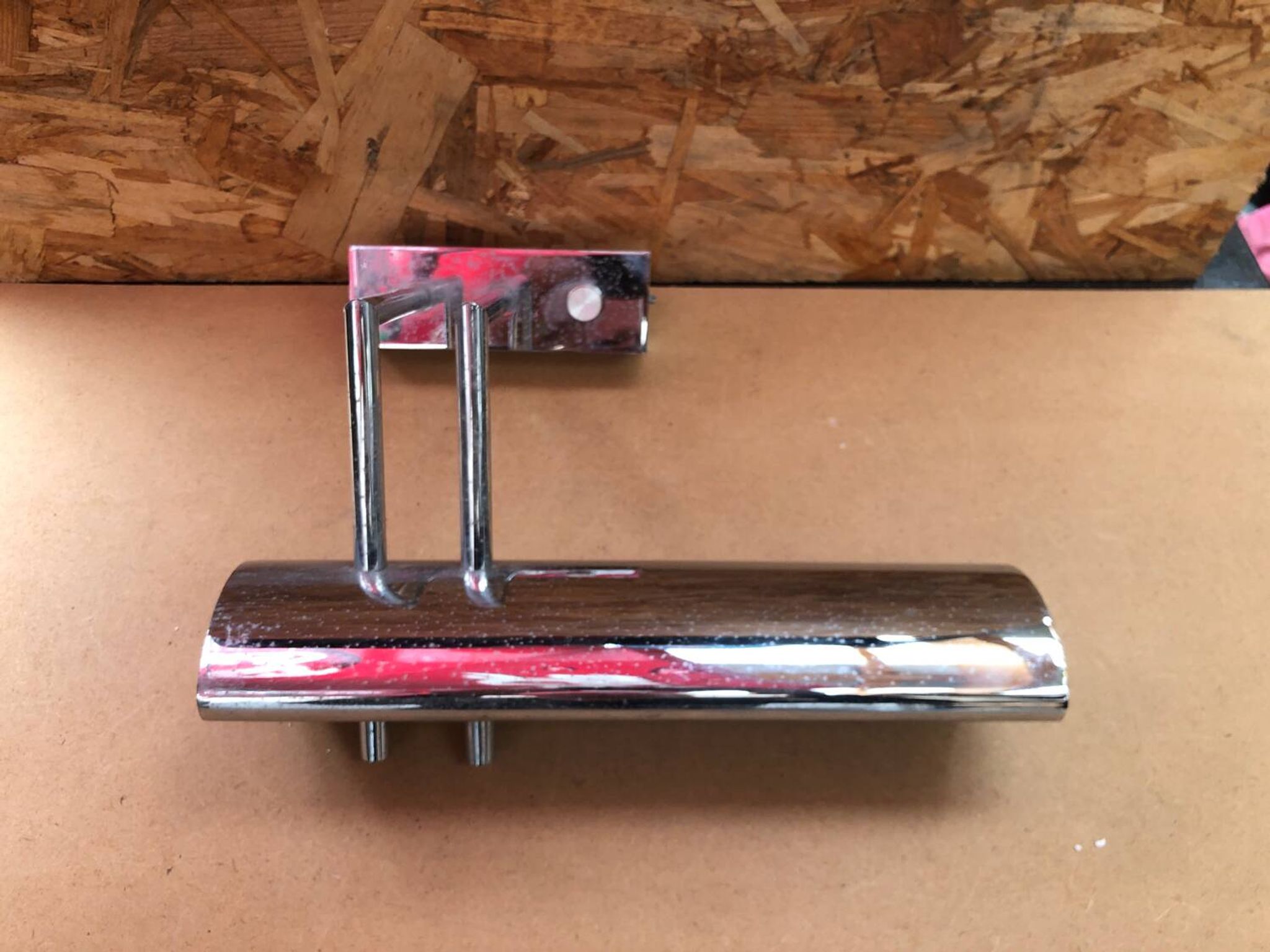 Old Mauro Marzollo Style TVE Wall Lamp Chromed Metal Milano Vintage