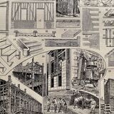 Lithograph engraving on the construction of the house of 1922