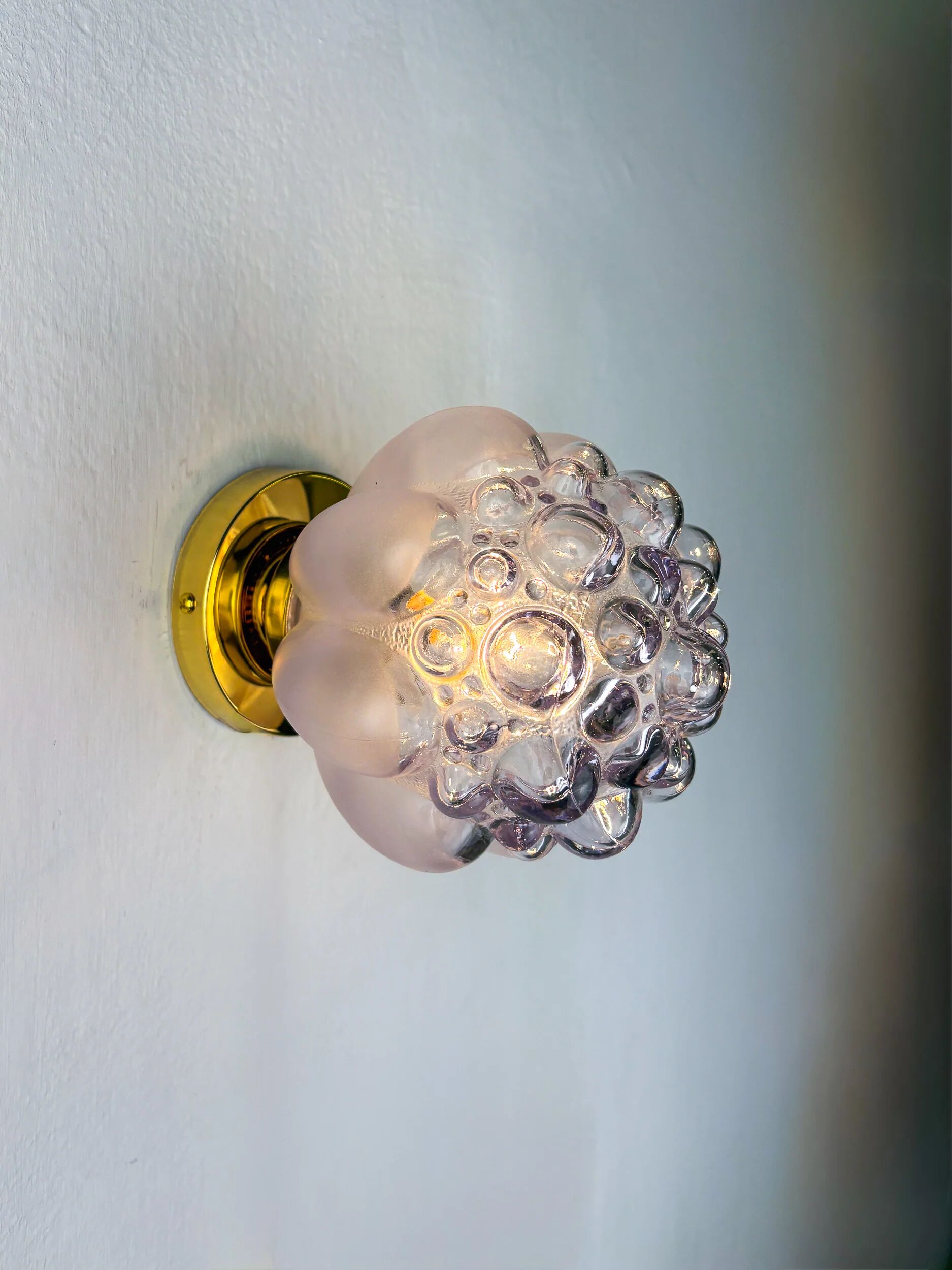 Bubble glass wall sconce – Helena Tynell style, Germany, circa 1970s