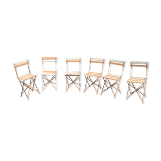 Folding chairs wood and metal