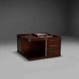 Modular wood and metal bar table by Luigi Sormani for FIARM, Italy 1960s