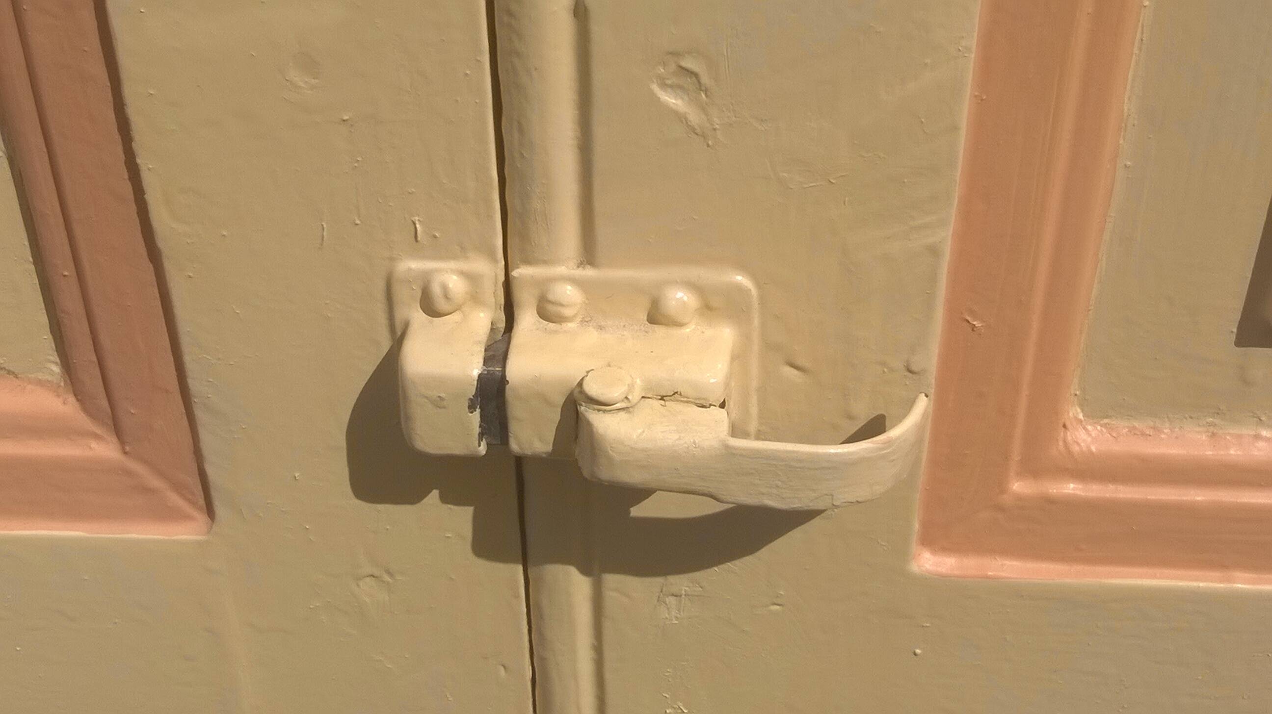 Set of large double antique wardrobe doors.