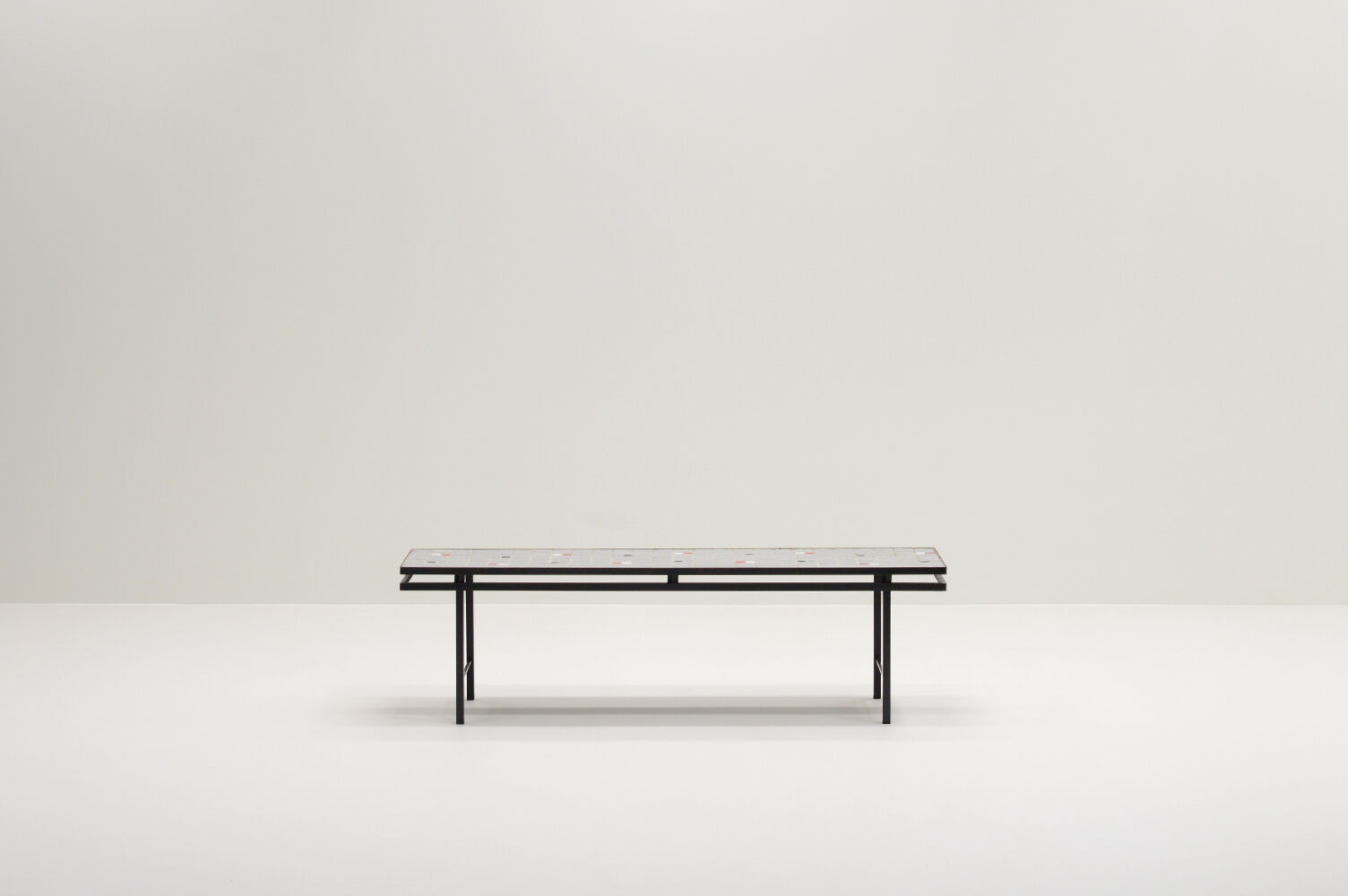 Ceramic tile sidetable, Germany 1960s.