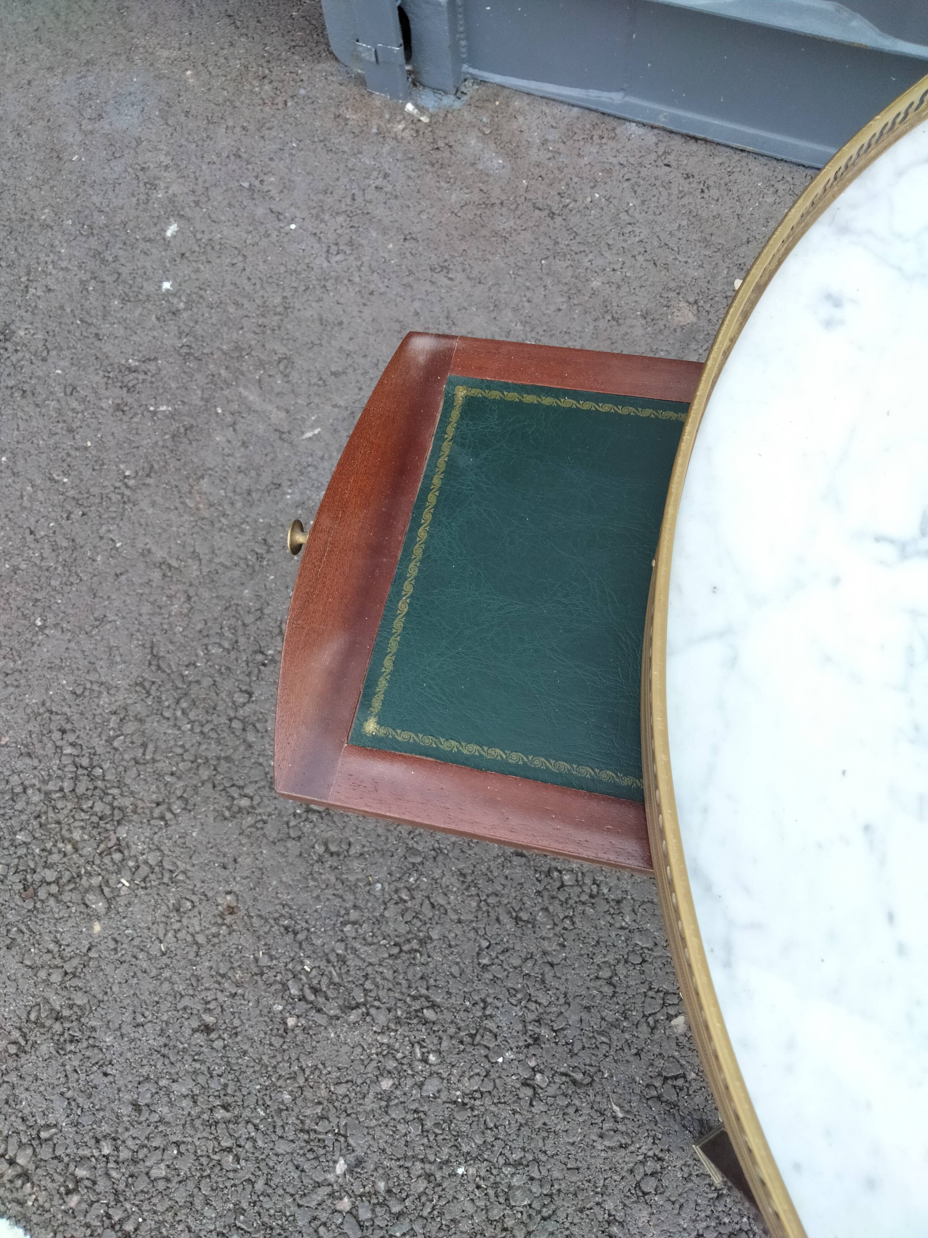 Table hot water bottle old marble top style Louis XVl