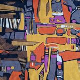 René Fumeron - Wool tapestry "Etna" - Robert Four editions in Aubusson