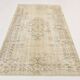 Vintage Cream & Brown Turkish Handmade Rug, 149x252Cm
