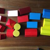 41 coloured wooden blocks for construction