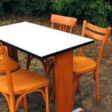Wooden and formica bistro table