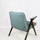 Bunny armchair in blue tweed by Józef Chierowski, 1970s