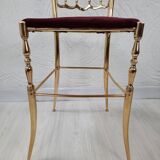 Pair of chiavarine chairs, brass
