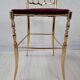 Pair of chiavarine chairs, brass